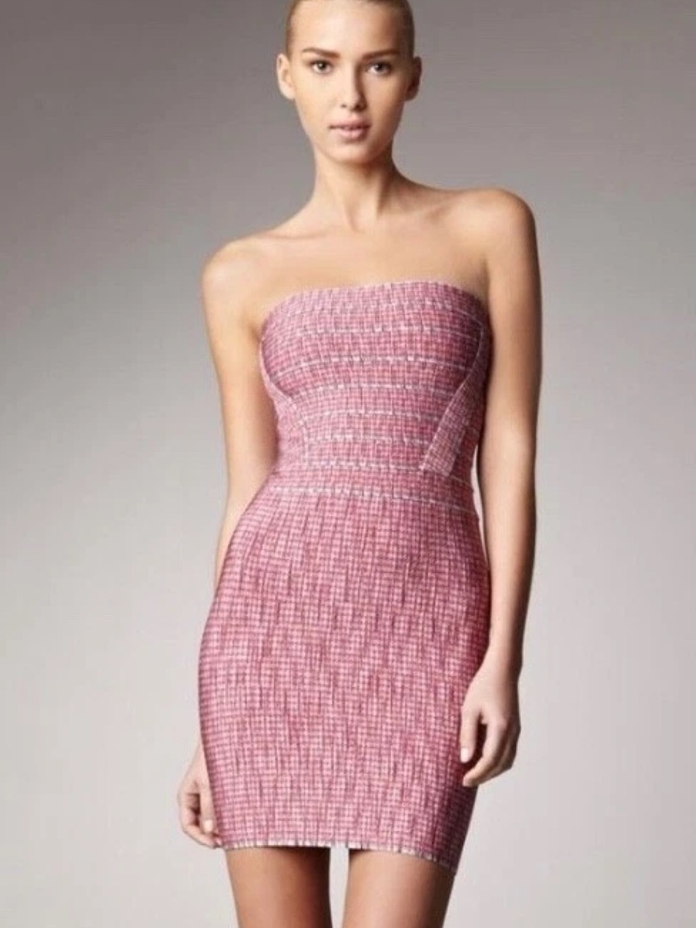 New without tags Authentic Herve Leger Alexa Size Small strapless Bondage Dress